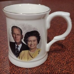 Vintage Queen Elizabeth 2 And Duke Of Edinburgh Collectible Mug